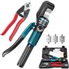 Steel DN Mate Strumento di crimpatura idraulico/Crimpatrice idraulica con taglierina per cavi per hardware per ringhiere in acciaio inossidabile, strumento di crimpatura del cavo della batteria per