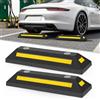 Vkechh 2 fermaruote in gomma per parcheggio, 54 x 10 x 15 cm, con strisce riflettenti gialle e occhiali, per garage, vialetti e parcheggi, interni ed esterni