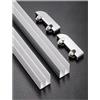 Generic Kit hardware per porta scorrevole in vetro, spessore 5 mm, doppio binario in alluminio con rulli per vetrina, armadio, armadio