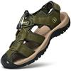 KINHA Sandali in pelle da uomo estivi classici sandali da esterno morbidi e comodi sandali da spiaggia pantofole scarpe da uomo di grandi dimensioni 38-47