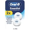 Oral-B Filo Interdentale Non Cerato Essential Floss, Neutro 2x50m