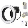 NEEWER BASICS LED Ring Light 67mm con Clip Filettata per Cage Telefono | e Obiettivo Fotocamera, Luce Selfie Bicolore CRI95+ per Treppiede Vlog TikTok Riprese Video Streaming Fotografia Macro, M22