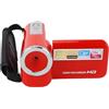 Plyisty Videocamera Digitale, Videocamera da 2 Pollici da 2 Pollici da 16 MP 1080p, Zoom 16x e Microfono Esterno, Registrazione a Loop, Timestamp, Pausa, per PC, Supporto per Treppiedi (Rosso)