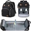 Chickwin Zaino Cambio Neonato con Fasciatoio, Zaino Neonato Multifunzione Mamma Zaino per Neonati per Viaggio Borsa Fasciatoio Portatile Grande per Mamma e Papà (27 pollici,Nero)