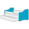 ACMA Letto per bambino Cameretta per bambino con materasso Lettino bambini HAPPY (Blu, 160x80 cm + Cassetto)