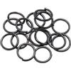 AHSUQPL Anelli di salto aperti in metallo Anello di collegamento 200 pezzi Multicolori 14-20mm x 1,2-2mm for la creazione di gioielli(Black,18mm x 1.8mm)