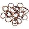 AHSUQPL Anelli di salto aperti in metallo Anello di collegamento 200 pezzi Multicolori 14-20mm x 1,2-2mm for la creazione di gioielli(Red Copper,18mm x 1.8mm)