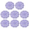 sourcing map Centrini all'uncinetto, 10 pezzi, 20,3 cm, sottobicchieri rotondi in cotone all'uncinetto, tovagliette rotonde in pizzo con motivi floreali per decorazioni per feste di nozze (viola