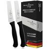 Schwertkrone Solingen Set di 2 Coltelli da Colazione - Tradizione e Qualità - Coltelli da burro e panini con lama ondulata - Acciaio INOX
