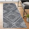 ReaLife Rugs ReaLife Tappeto lavabile in lavatrice - Realizzato con fibre riciclate di alta qualita - Moroccan Diamond Gray, 75 x 180 cm