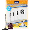KEEPOW 4 sacchetti per aspirapolvere, per modelli Rowenta Compact Power, Silence Force e X-Trem Power, Hygiene+, 99,99%