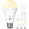 BOBOPAI Lampadina LED Ricaricabile E27 Telecomando e Touch, 3 Temperature, 1 Pezzo