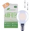 greenandco 4 lampadine a filamento LED | smerigliate | E14 G45 | 2,2 W 470 lm | sostituisce 40 W | 2700 K bianco caldo | 320° | 230 V | senza sfarfallio | Classe energetica A | non dimmerabile