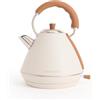 CREATE/KETTLE RETRO L/Bollitore elettrico bianco sporco/Ebollizione rapida, 1,7l, spegnimento automatico, filtro anticalcare, autospegnimento, indicatore del livello dell'acqua, Ø19 cm, 2200 W