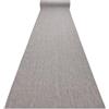rugsx Passatoia SION effetto sisal, tappeto a tessitura piatta, resistente e facile da pulire, interno esterno, cucina corridoio balcone terrazza, grigio 80x240 cm
