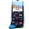 Handmade Calzini Napoli in Cotone con Icone Tradizionali, Taglia Unica 39-42
