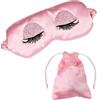 Rumgug Mascherina per Dormire Seta, Maschera per Dormire in Raso Traspirante Maschera per Gli Occhi, Morbida con Cinturino Elastico Maschere di Sonno da Viaggio per Gli Occhi in Pura Seta per Ragazze