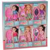 MELODY - Pacco di 6 Mini Bambole e i Suoi Accessori - Melody City - Bambola Manichino - 010983PA - Modello Casuale - Plastica - Statuetta - Doll - Per Bambini - Compleanno - A Partire dai 3 anni