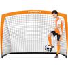 Happy Jump Rete da Calcio Pieghevole da Giardino - 120x90, 152x110, 213x152 CM | Varianti con Pallone, Bersaglio, Pompa e Coni | Regalo Sportivo Perfetto per la Famiglia e Allenamento Outdoor