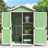 Trdlpyn Ripostiglio da giardino, resistente alle intemperie, per esterni, in legno, per giardino, non sbiadisce, non necessita di manutenzione, ecologico, verde