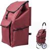 Ulawellor Borsa di Ricambio per Carrello della Spesa in Tessuto Oxford 1 Pezzo Rosso | Misura 55 x 31 x 23 cm, Sostituisce Borse Usurate, Articoli Raccolti, per Supermercato Mercato Uscite