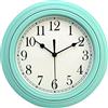 Topkey Orologio Da Parete Silenzioso Da Cucina 9 Pollici Retro Non Ticchettante Orologio Da Parete Decorativo Per La Camera Da Letto e L'Ufficio- Verde Turchese