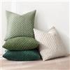 MIULEE Natale 4 Pezzi Federe Cuscini Decorativi Divano Federa Resistente Quadrato Moderno Morbido per Soggiorno da Letto Casa Sedia Cuscino 45x45 cm Verde