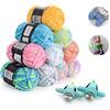 HellDoler Lana multicolore per maglieria, 10 pezzi 50 g filato di uncinetto multicolore acrilico cotone lana filato a maglia a mano filo per maglieria set 200 m per rotolo