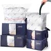 Packshield Set di 8 sacchetti sottovuoto e contenitori per vestiti, salvaspazio, antipolvere, impermeabili, ideali per guardaroba e viaggi