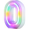 Nordstylee Luci a LED illuminate, lettere al neon per parete, per festa di compleanno, Natale, decorazione di nozze, lettere colorate (O)
