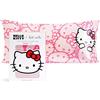 Kitsch Federa in raso Hello Kitty con cerniera per capelli, più morbida delle federe in seta, per cuscino rinfrescante, lavabile in lavatrice senza pieghe, federe in raso king size 48,3 x 91,4 cm