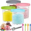 Druuzyl 4 Pezzi Contenitori per Gelato per Creami, Contenitori per Gelato Fatto in Casa con Coperchi, per Ninja Gelatiere NC301 NC300 NC299AMZ Serie