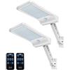 COLBOR Lampada Solare da Esterno SL56 LED con Sensore di Movimento (Bianco) | Luce Solare 3 Modalità, IP65 Impermeabile, 2200mAh, Faretto Solare Potenti con Telecomando per Giardino, Garage e Patio