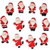 Angoily 12 Statuette Natalizie in Miniatura, Mini Decorazioni Natalizie di Babbo Natale, in Resina, per Fai da Te, per Natale e di Neve, Decorazioni Natalizie (Stile Misto)