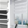 UISEBRT Doppia Tenda a Rullo Klemmfix Senza Fori | Bianco L80 x A220 cm | Doppia Tenda a Rullo per Finestre Senza Fori | Protezione dalla Vista e Protezione dal Sole per Ufficio, Soggiorno, Cucina