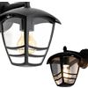 EDO Applique da Parete Esterna E27 IMMA D Nera - Moderna Lampada da Parete - Luce verso il basso - Illuminazione Impermeabile IP44 - Elegante Lanterna per Giardino Terrazza Facciata e Balcone