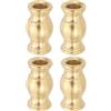 PATIKIL Fuso Ottone Massiccio per Lampada, 4Pz M10 Fuso Ottone Filettato Fine, Accoppiatore per Tubo di Lampada Connettore Asta per Riparazione e Decorazione Luminosa, 17 x 30mm