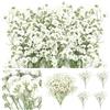 KAOHONG 60 Pezzi Gypsophila Essiccata Bianchi Fiori Secchi per Decorazioni Mini Fiori Bianchi di Gypsophila Secchi in Vera Natura per l'artigianato Artistico di Resina, Nozze Decorazioni