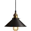 iDEGU Lampada a Sospensione Industriale, Vintage Lampadario a Sospensione in Stile Edison Attacco E27 Plafoniera Retrò Lampade da Soffitto per Cucina Caffè Bar Ristorante Sala da Pranzo, 26cm, Nero