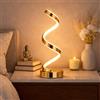 Arcadia Lampada da Comodino LED - Luce Notturna Dimmerabile Bianco Freddo, Naturale e Caldo - Design a Spirale Moderno 3200 Lumen - Abat-jour per Camera da Letto, Scrivania e Salotto (1 x Oro)
