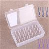 GIRAFEDA Scatola di filo da cucito 42 bobine Scatola di ordinamento del filo da cucito Scatola di archiviazione del filo da cucito in plastica Scatola di filo Garnrollen Nähfadenbox Nähgarnhalter con
