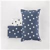 COGAL Completo Letto Cotone Fantasia Pois, Set Lenzuola Singolo 1 Piazza con Lenzuolo Sopra Sotto e Federa, Smoke Blue, Morbido e Traspirante Made in Italy