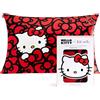 Kitsch x Hello Kitty, Federa in raso per bambini con cerniera, rinfrescante, per capelli e pelle, dimensioni standard (48 x 66 cm), motivo mare di fiocchi