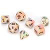 Chessex chx 20442 - set 7 dadi poliedrici mini - festive circus/black