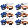 Greluma 6 Pz Micro Servomotore, Mini Servo 9g Servo Kit Compatibile con RC Elicottero Aereo Auto Barca Robot Controllo