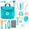 UMU® Mini Valigetta Dottore Bambini in Legno - Kit Medico con Stetoscopio Giocattolo, Siringa, Misuratore di Pressione e Altro - Gioco del Dottore per Bambini e Bambine di 3, 4, 5 Anni
