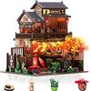 Foyucool Kit DIY Casa Miniatura per Adulti, Rifugio Sushi | Kit Artigianale Arredamento Casa Accogliente con Luci LED e Mobili, Idea Regalo per Natale, Compleanno e Festa della Mamma
