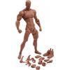 Uanqfegy Action Figure Maschile in Scala 1/12 Corpo Vuoto Super Articolato Muscoloso Pelle Scura - Action Figure Flessibile da 6 Pollici con Accessori Completi per Collezionista