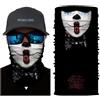 ShopINess Scaldacollo Multifunzionale Maschera Horror - Bandana Tubolare Unisex in Microfibra Traspirante per Moto Sport e Halloween (Clown)
