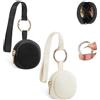 Playexen 2 Mini Portagioie Donna da Viaggio in Tessuto a Strato Aria Borsa per Porta Gioielli Anelli PortaOrecchini Catene Collane Organizer Portaorecchini Ragazza Amica Compleanno 5,8*5,7*2,1 cm (Nero&Beige)